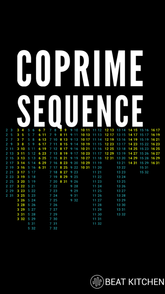 Video thumbnail: Co-prime sequences are a backbone for evolving variations in pattern-based music.