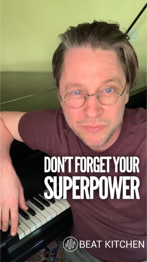 Video thumbnail: Don’t forget, your superpower in music isn’t something you’re learning or something you’re gonna...